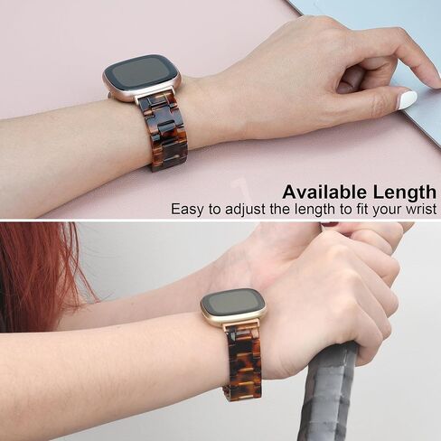 AWSMOR Resin Band Compatible with Fitbit Versa 4/Versa 3/Fitbit Sense 2/Sense Band Women, Lightweight Bracelet Wristband Replacement Strap for Versa 3/4/Sense 2 Smartwatch in Kuwait