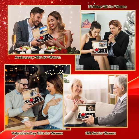 Birthday Gifts for Women - Preserved Roses with Watch Sets Romantic Women's Gifts for Women,Daughters, Sister, Girlfriend on Birthday, Anniversary, Thanksgiving, Christmas - Red in Saudi Arabia