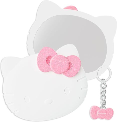 wet n wild Hello Kitty Collection, Mirror & Pink Bow Keychain Duo, Comfort-Grip Handle, Versatile & Portable Hand Mirror in Kuwait