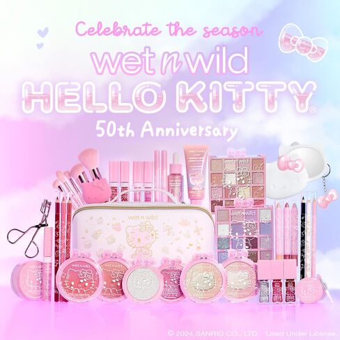 wet n wild Hello Kitty Collection, Mirror & Pink Bow Keychain Duo, Comfort-Grip Handle, Versatile & Portable Hand Mirror in Kuwait