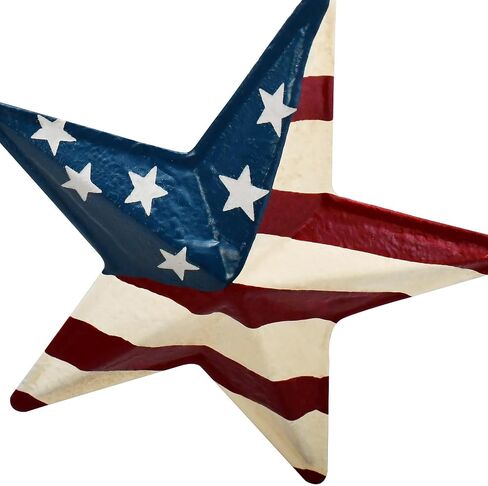 4th of July Metal Star Ornament for Tree American Flag Barn Hanging Ornament Patriotic Decorations for Memorial Day Veterans Labor Day Party Supplies in Saudi Arabia