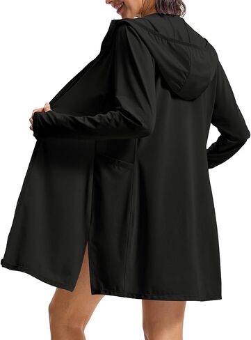 RDRUKO WOMAN'S SWIMSITS تغطية UPF 50+ حماية من أشعة الشمس سترة طويلة الوزن خفيفة الوزن SPF Hoodie التغطية الشاطئية للنساء in Kuwait