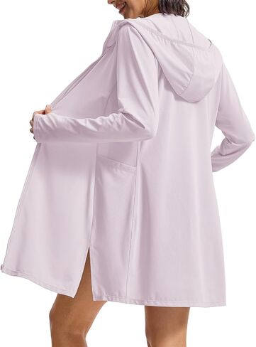 RDRUKO WOMAN'S SWIMSITS تغطية UPF 50+ حماية من أشعة الشمس سترة طويلة الوزن خفيفة الوزن SPF Hoodie التغطية الشاطئية للنساء in Kuwait