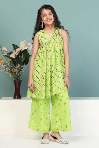 Girl's Georgette Printed Kurta Set|Sharara set for girls|Palazzo set for girls|Sharra set in Saudi Arabia