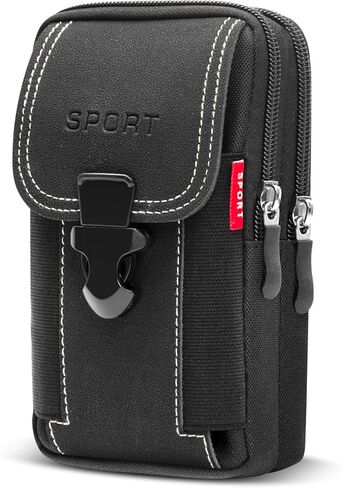 حافظة الهاتف الخليوي التكتيكية مع 2 حقيبة حزام الحقائب للرجال حافظات الهاتف الخليوي للرجال حامل الهاتف الخليوي الأسود لحزام الهاتف الخليوي الحافظة مع حلقة الحزام in Kuwait