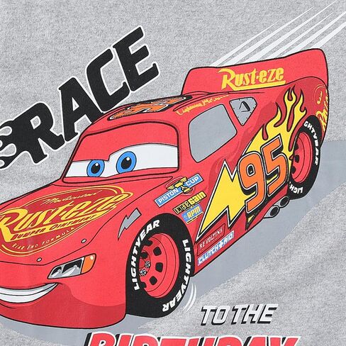 Disney Cars Lightning McQueen Birthday Boys Short Sleeve T-Shirt for Toddler and Big Kids in Saudi Arabia
