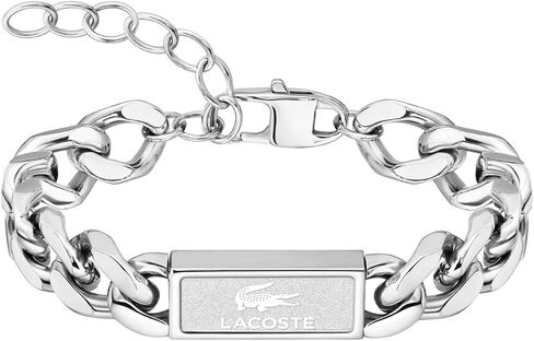 مجموعة Lacoste Backhand - سوار سلسلة للرجال - المجوهرات الفولاذ المقاوم للصدأ - شريط قابل للتعديل - التصميم الحديث ، ملحق الموضة - هدية له in Saudi Arabia