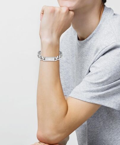مجموعة Lacoste Backhand - سوار سلسلة للرجال - المجوهرات الفولاذ المقاوم للصدأ - شريط قابل للتعديل - التصميم الحديث ، ملحق الموضة - هدية له in Saudi Arabia