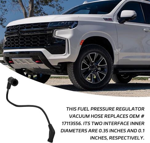 1PCS Fuel Pressure Regulator Vacuum Line Tube, Regulador De Gasolina, Hose Regulators for Chevy Silverado Suburban Tahoe Yukon 4.8 5.3 6.0 1999-2005 Replaces OEM#17113556 in Kuwait