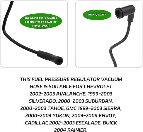 1PCS Fuel Pressure Regulator Vacuum Line Tube, Regulador De Gasolina, Hose Regulators for Chevy Silverado Suburban Tahoe Yukon 4.8 5.3 6.0 1999-2005 Replaces OEM#17113556 in Kuwait