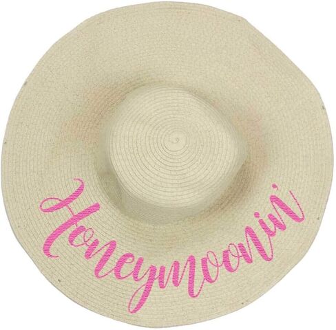 Bride Sun Hat/Bride Floppy Hat, Womens Embroidered Straw Sun Hat, Bachelorette Beach Gift in Saudi Arabia