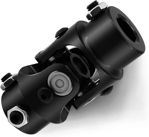 17mm DD x 3/4" DD Black Steering Universal Joint Single U Joint Shaft,Total Length: 83mm (3-1/4") in Saudi Arabia