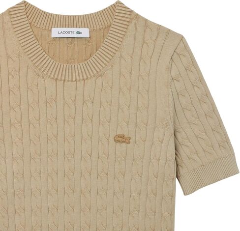 Lacoste Women's Washed Effect Cable Knit Sweater in Saudi Arabia