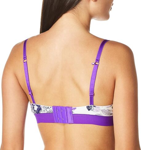 Undies.com womens Stretch Demi Cotton Perfect Lift Push Up Bra With Convertible Back, Merlot With Noir, 36B US in Kuwait