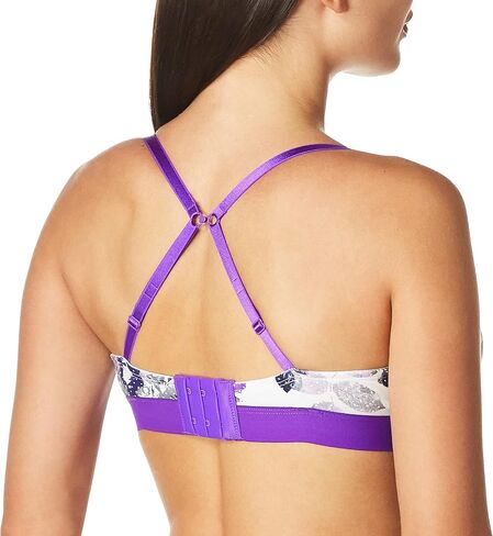 Undies.com womens Stretch Demi Cotton Perfect Lift Push Up Bra With Convertible Back, Merlot With Noir, 36B US in Kuwait