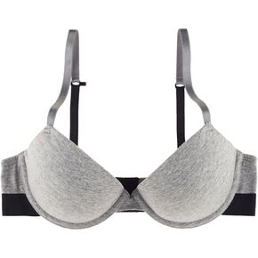 Undies.com womens Stretch Demi Cotton Perfect Lift Push Up Bra With Convertible Back, Merlot With Noir, 36B US in Kuwait