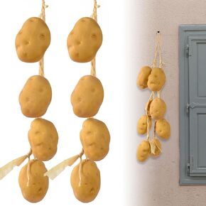 Fake Potato, Artificial Vegetables Foam Potatoes Highly Simulation Lifelike for House Kitchen Party Pub Decoration Cabinet Ornament 8 pcs (Potato)