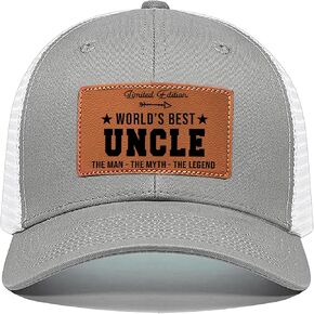 Men's Hat Gifts - Men's Cap Gifts for Father's Day Christmas Birthday Gifts Trucker Hat Leather Pattern Baseball Cap in Saudi Arabia