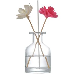 150ml/5oz Refillable Glass Diffuser Bottle Aromatherapy Jar Container Fragrance Accessories Use for DIY Replacement Reed Diffuser Sticks Sets Essential Oils Crafts Decor(Clear)