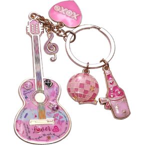 هدايا عيد ميلاد مع Taylor يقتبس Merch Pink Music Ceychains هدية لمشجعي المغني الغيتار عيد الميلاد ابنة أمي النساء