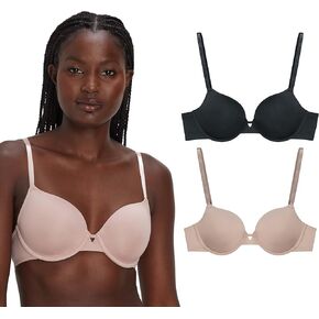 Maidenform, Demi T-Shirt Underwire, Convertible Bra for Women, 2-Pack
