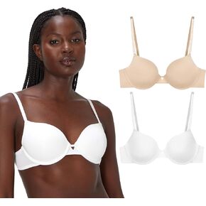 Maidenform ، Demi T-shirt underwire ، حمالة صدر قابلة للتحويل للنساء ، عبوة 2 in Kuwait