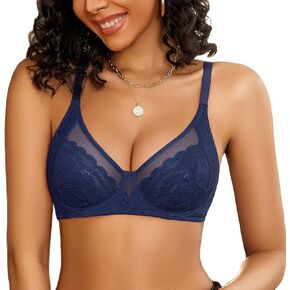 Avidlove Womens Lace Bras Sexy Push Up Bralettes with Underwire Full Coverage Unlined Balconette Everyday Bra Lingeries