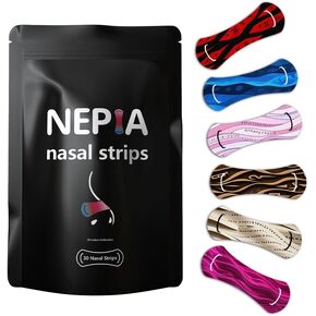 NEPIA 30 PACK Strips Extra-Strength-Strength-دعم التنفس الخالي من اللاتكس وخالي من المخدرات للأداء الرياضي والراحة النهارية | حزمة متنوعة للجنسين مع تصميمات متنوعة