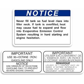 Notice Label Decal Sticker Fits for Kawasaki Fuel Tank Warning Stickers -2.4"