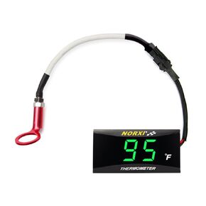 مقياس درجة حرارة المحرك الرقمي Universal Fahrenheit ، مقياس درجة حرارة رأس الأسطوانة مع محول مستشعر مسبار 10 أو 14 ملم لمعظم دراجة نارية في الحديقة المولدات البحرية (Green ، 14 ملم)