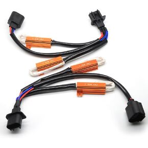 TECHMAX 9008 H13 LED Fog Light Resistor Kits,Anti Flicker & Error Decoder Universal Car Accessories Load Resistor for LED Bulbs,Pack of 2