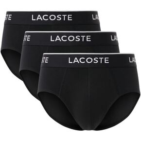 ملخصات Lacoste للرجال الممتدة القطن Jersey Essentials ، 3 حزم