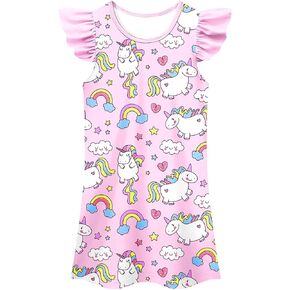 Kids Girls Princess Dress Gown Wear Toddlers Cute Dresses 3-8 Years