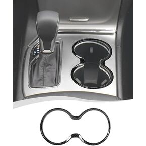 Hoolcar Front Cup Holder Cover Trim Compatible with Jeep Grand Cherokee 2011-2021, Interior Accessories, Carbon Fiber