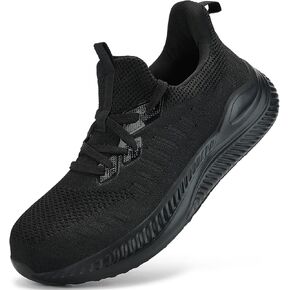 Steel Toe Shoes for Men Slip On Work Sneakers Lightweight Comfort Cushioning Walking Tennis Safety Shoes Puncture Proof