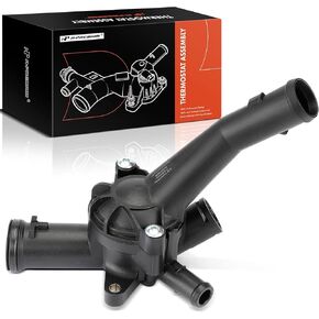 A-Premium Engine Toolant Thermostat Housing Assembly متوافق مع فولكس واجن جيتا 2005-2018 ، Passat 2012-2018 ، Golf 2010-2014 ، Beetle 2006-2010 2012-2019 ، Rabbit 2006-2009 ، 2.5L