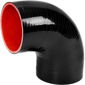 HECASA 90 Degree ID 3" Universal Elbow Silicone Hose 4Ply-Reinforced 8" leg length for Turbo Intercooler Intake Piping