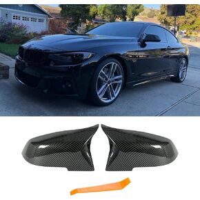 Door Mirror Cover Replacement Rearview Side Mirror Covers Caps fit for BMW F20 F22 F23 F30 F31 F32 F33 F36 F87 M2 X1 E84 Gloss Black