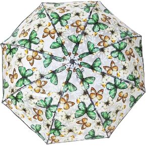 الفراشة صافية المظلة النساء الأنيقة الفريدة التلقائية مفتوحة مفتوحة المظلة شفافة مع سهولة قبضة مقبض المظلة قابلة للطي in Kuwait