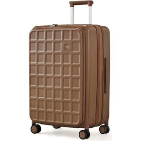 Expandable Top Opening Carry On Luggage Airline Approved, 20 Inch Lightweight Hardside Carry On Suitcase with Spinner Wheels, Travel Luggage for Women Men, Coconut White