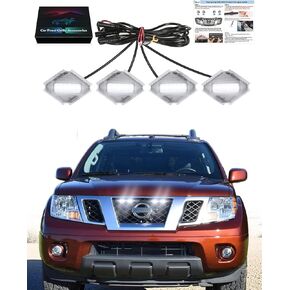مصابيح الشواية الأمامية LED ل Nissan Frontier 2009-2021 Raptor Lights Fit S SV Prox Pro4x SL OEM Grille Accessories (الأصفر)