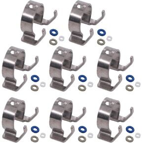 8pcs حقن حقن الوقود طقم ختم لاند روفر روفر سبورت 2010-2014 ، LR4 2010-2013 لـ Jaguar F-Type 2014-2018 ، XJ 2011-2018 ، XJR 2014-2017 ، XF XFR XK XKR 2010-2015 ، XFR-S 2013-2015 ،