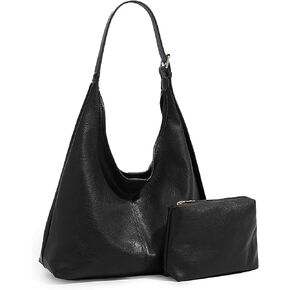 Hobo Bags for Women Slouchy Tote Bag Crossbody Purses 2PCS Vegan Leather Shoulder Handbags Bags with Coin Purse Set in Kuwait