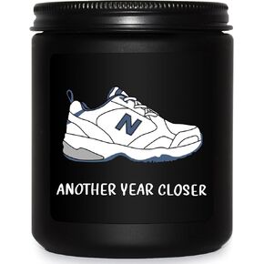 Birthday Gifts for Men- Another Year Closer Soy Candle, 30th 40th 50th 60th 70th Happy Birthday Gift for Father,Grandfather, Brother,Coworker,Uncle,Husband,Friend, w/Fresh Citrus Scent 50 Hr Burn