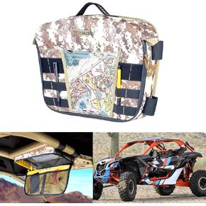 For Can Am Maverick X3 Roof Bag, 1680D Water Resistant UTV X3 Overhead Storage Bag Organizer For 2017-2025 Can Am Maverick X3 Max RS DS Turbo R Accessories #715004275 (Blue Piping)