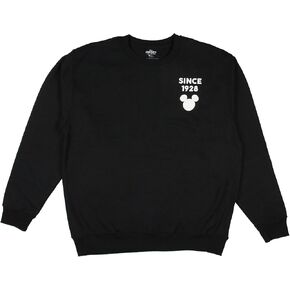Disney Mickey Mouse Men's Classic Pose Since 1928 Adult Long Sleeve Pullover Crewneck Sweatshirt