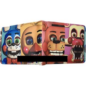FNAF Five Nights Wallet يمكن أن تستوعب بطاقات الائتمان محفظة قابض الأنيمي للنساء ، 15 ، XL ، Retro