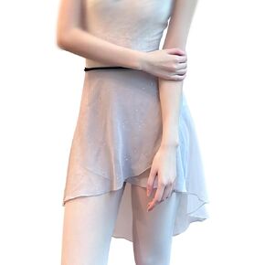 Women's Ballet Skirt Tie-Up One-Piece Skirt with Sparkling Sequins