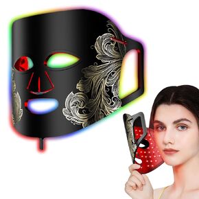 Led Face Mask Light Therapy, 7 Colors LED Facial Skin Care Beauty Mask, Blue Red Light Therapy Mask Face Skincare Tool