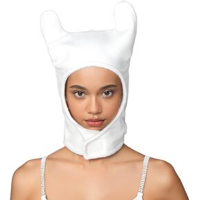 Mens Anime White Hat Anime Adventure Plush Cosplay Cap Funny Beanie Hats Easter Day Costume Halloween Accessory